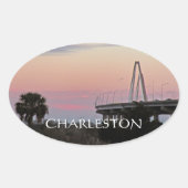 Charleston Cooper RIver Bridge Sunset Sticker (Voorkant)