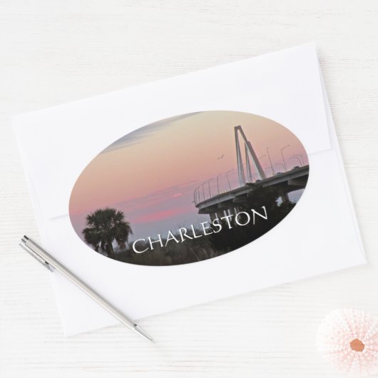Charleston Cooper RIver Bridge Sunset Sticker (Envelop)