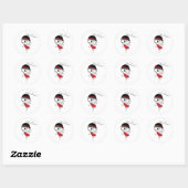 Charleston danseres ronde sticker (Vel)