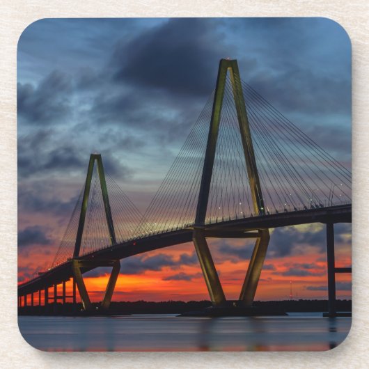 Charleston Fire like Sunset Bier Onderzetter (Voorkant)
