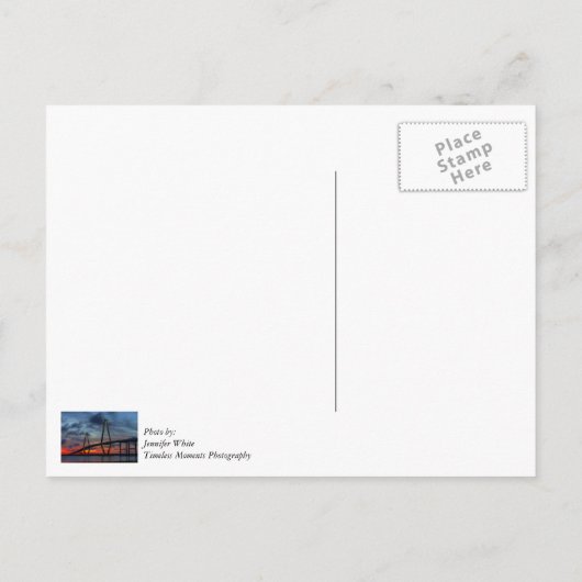 Charleston Fire like Sunset Briefkaart (Achterkant)