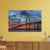 Charleston Fire like Sunset Canvas Afdruk (Insitu (Woonkamer))