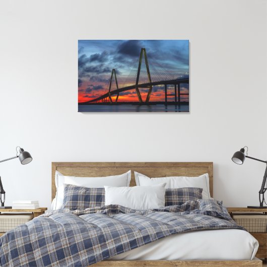Charleston Fire like Sunset Canvas Afdruk (Insitu (Slaapkamer))