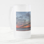 Charleston Fire like Sunset Matglas Bierpul (Voorkant links)