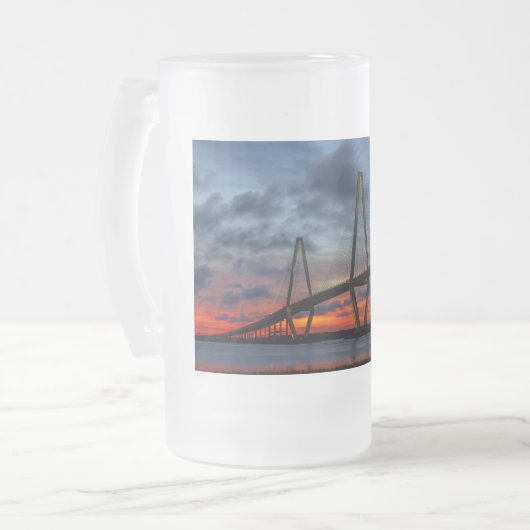 Charleston Fire like Sunset Matglas Bierpul (Voorkant links)