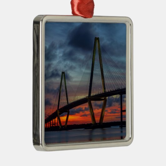Charleston Fire like Sunset Metalen Ornament (Rechts)