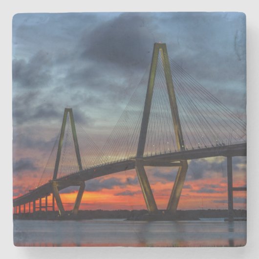 Charleston Fire like Sunset Stenen Onderzetter (Voorkant)