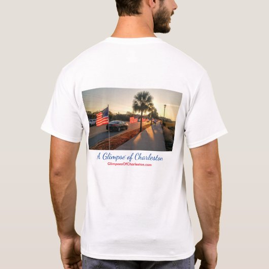 Charleston Flag Celebration T-Shirt — Mannen (Achterkant)