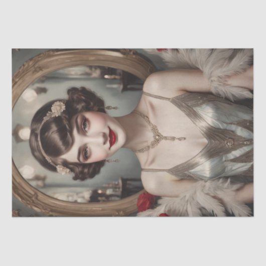 Charleston Flapper - Decoupage - Tissuepapier (Voorkant)