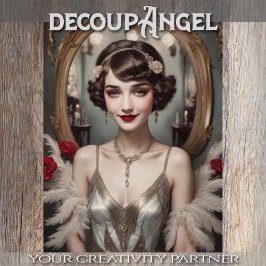 Charleston Flapper - Decoupage - Tissuepapier
