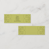 Charleston - Geel gedempt (dubbelzijdig) Mini Visitekaartje (Voorkant / Achterkant)