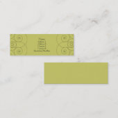 Charleston - Geel gedempt Mini Visitekaartje (Voorkant / Achterkant)