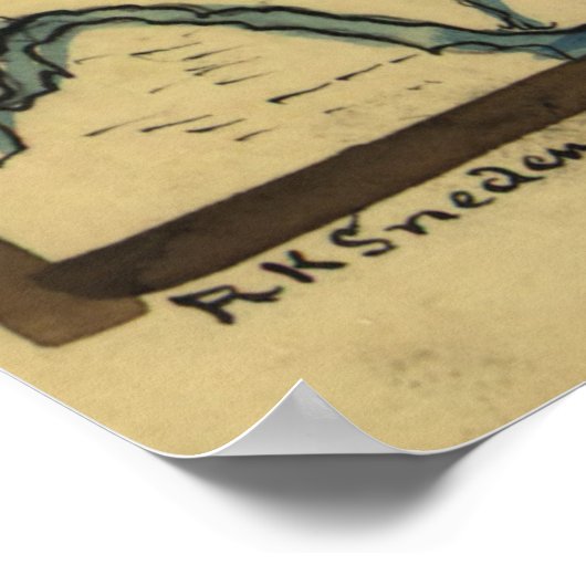  Charleston Harbor Battle Map (1865) Poster (Hoek)