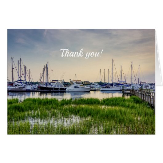 Charleston Harbor Boats Sunset Hartelijk dank (Voorkant Horizontaal)