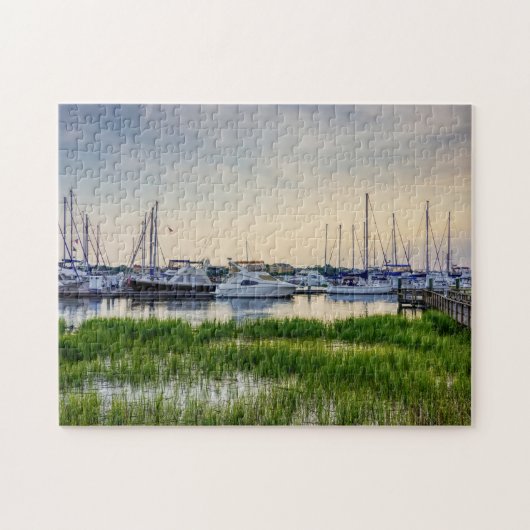 Charleston Harbor Boats Sunset Legpuzzel (Horizontaal)