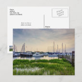 Charleston Harbour Boats Sunset Blank Post Kaart (Voorkant / Achterkant)
