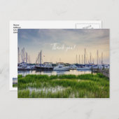 Charleston Harbour Boats Sunset Dank u Briefkaart (Voorkant / Achterkant)