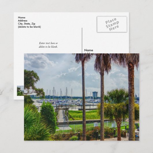 Charleston Harbour Briefkaart (Voorkant / Achterkant)