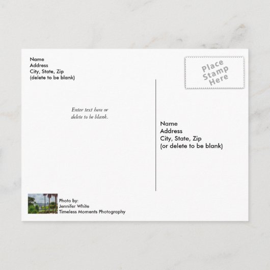 Charleston Harbour Briefkaart (Achterkant)