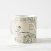 Charleston Harbour en nadert nautische kaart Koffiemok (Voorkant links)