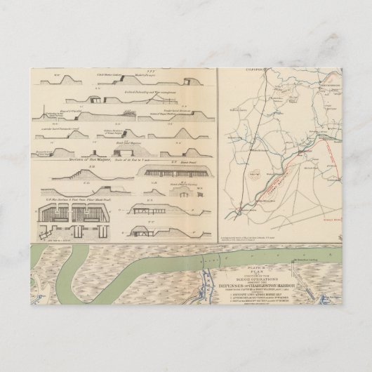 Charleston Harbour, Leger van de Potomac-operaties Briefkaart (Voorkant)