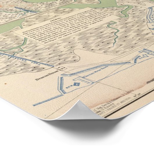 Charleston Harbour, Leger van de Potomac-operaties Poster (Hoek)