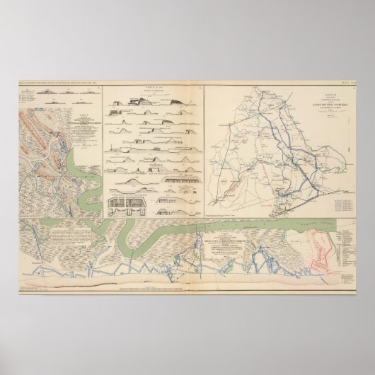 Charleston Harbour, Leger van de Potomac-operaties Poster (Voorkant)