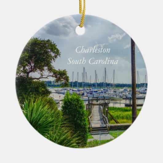 Charleston Haven Keramisch Ornament (Voorkant)