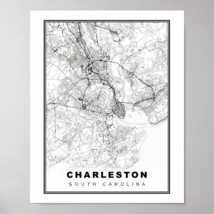 Charleston Kaart Poster