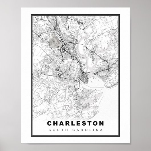 Charleston Kaart Poster (Voorkant)