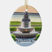 Charleston-kerstversiering, ananasgier, keramisch ornament (Rechts)