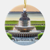 Charleston-kerstversiering, ananasgier, keramisch ornament (Voorkant)