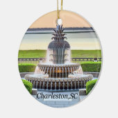 Charleston-kerstversiering, ananasgier, keramisch ornament (Links)