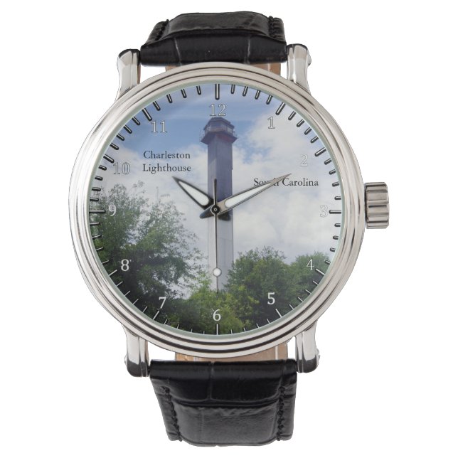 Charleston Lighthouse-horloge Horloge (Voorkant)