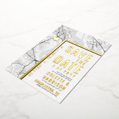 Charleston Love Locator | Bruiloft Bewaar de datum Folie Uitnodiging (Gedraaid)