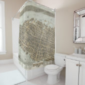 Charleston Map 1872 Douchegordijn (In situ)