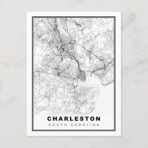 Charleston Map Briefkaart
