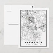 Charleston Map Briefkaart (Voorkant / Achterkant)