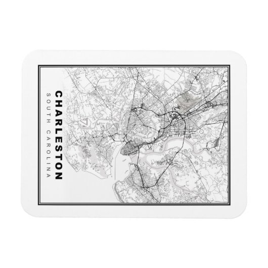Charleston Map Magneet (Horizontaal)