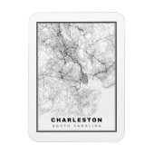 Charleston Map Magneet (Verticaal)