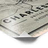 charleston map print poster canvas United states (Hoek)