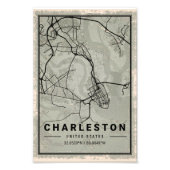 charleston map print poster canvas United states (Voorkant)