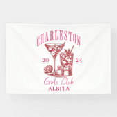 Charleston meisjes club vrijgezelle spandoek (Horizontaal)