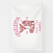 Charleston meisjes club vrijgezelle spandoek (Verticaal)