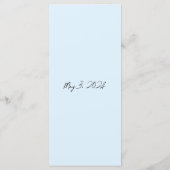 Charleston Menu voor Bruiloft Waterverf ontwerp (Achterkant)