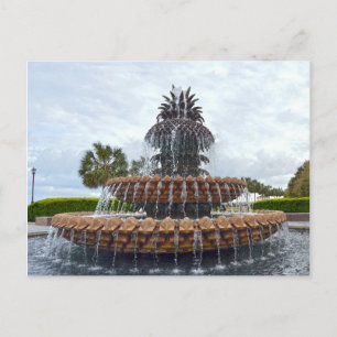 Charleston Pineapple Fountain, South Carolina Briefkaart