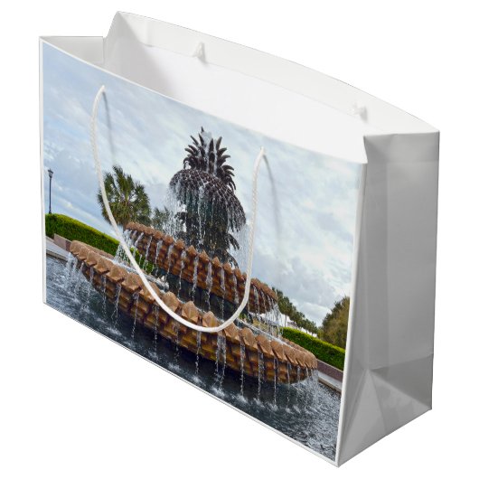 Charleston Pineapple Fountain, South Carolina Large Cadeautasje (Achterkant Gekanteld)