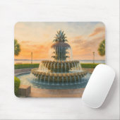 Charleston Pineapple Fountain Waterverf Muismat (Met muis)