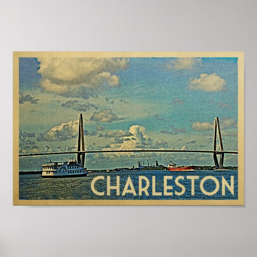 Charleston Poster Vintage Travel Cooper (Voorkant)