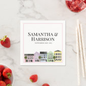 Charleston Rainbow Row Custom Wedding Servet (Insitu)